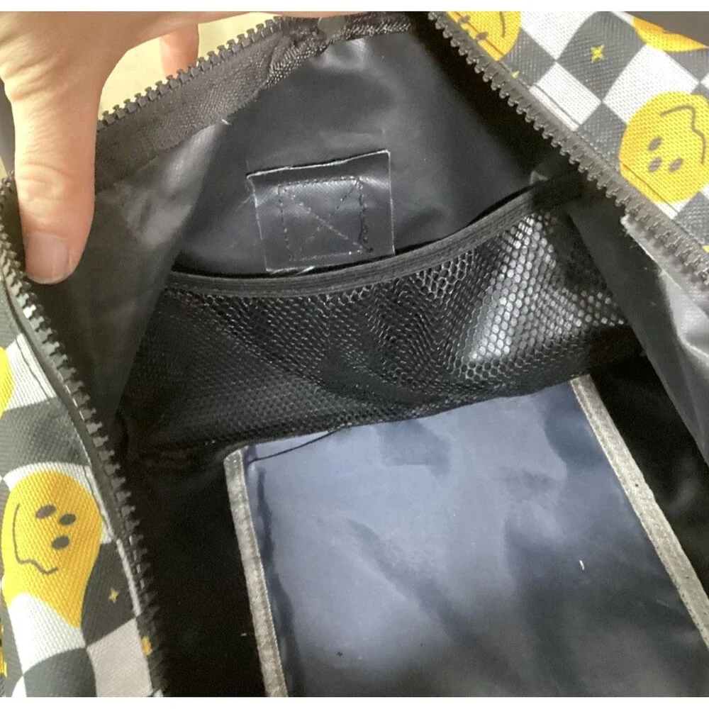 A**holes Live Forever 'Have A Nice Trip' Duffel Bag Smiley Faces All-Over Print